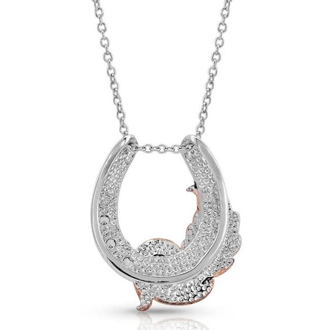 Montana Silversmiths Natural Luck Horseshoe Necklace image number null
