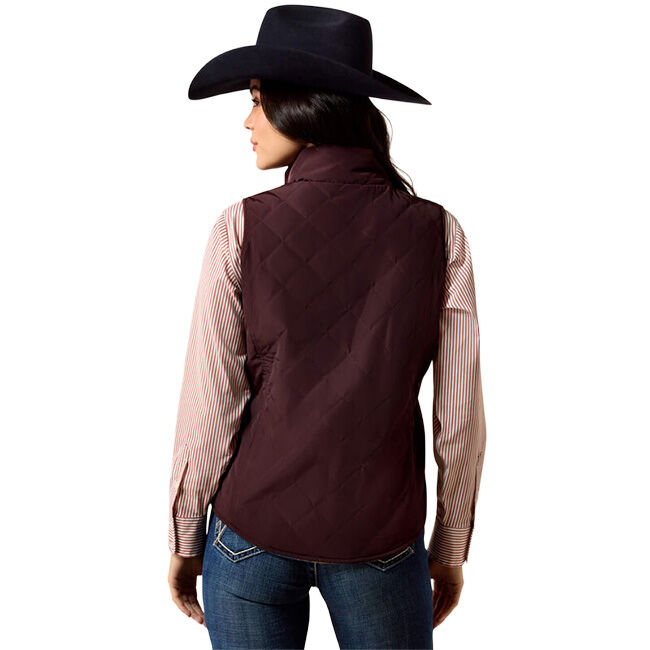 Ariat Women's Dilon 2.0 Reversible Insulated Vest - Chocolate Plum/Lakeside Southwest image number null