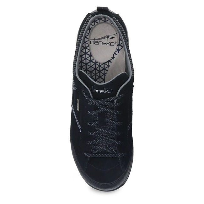 Dansko Women's Paisley Suede Waterproof Sneaker - Black/Black image number null