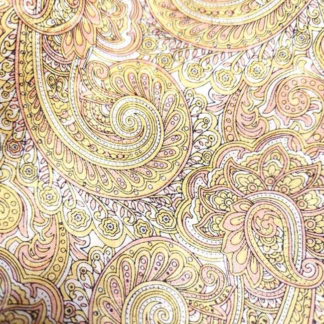 Wyoming Traders Paisley Silk Scarf - Brass/Bronze image number null