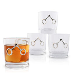 Arthur Court Bar Glass Set - Equestrian Bits