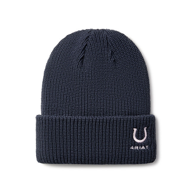 Ariat Horseshoe Beanie - Navy image number null