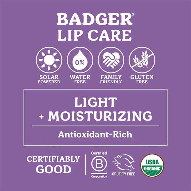 Badger Balm Classic Organic Lip Balm - Lavender Orange  image number null