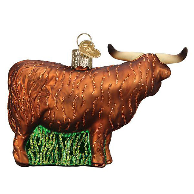 Old World Christmas Highland Cow Ornament image number null