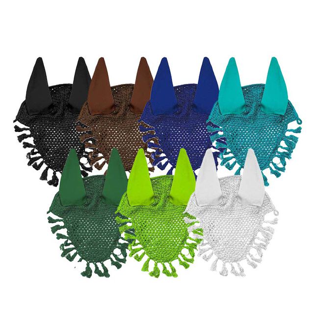 Horse Fare Crochet Ear Net With Tassels image number null