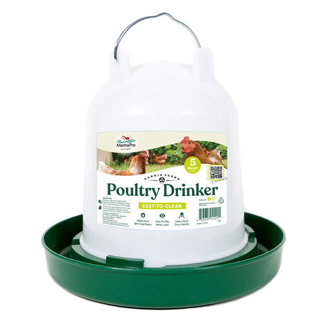 Manna Pro Harris Farms Hanging Poultry Drinker - 5-Quart Capacity image number null
