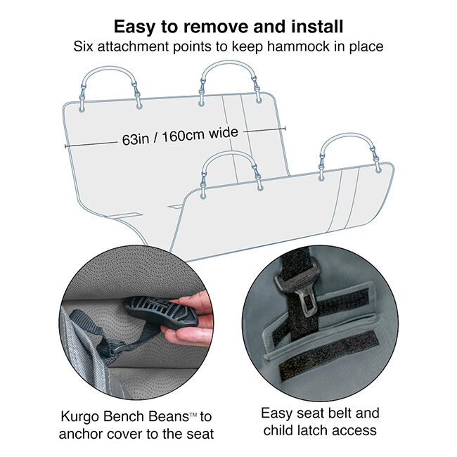 Kurgo Wander Hammock - Extended Width - Black image number null