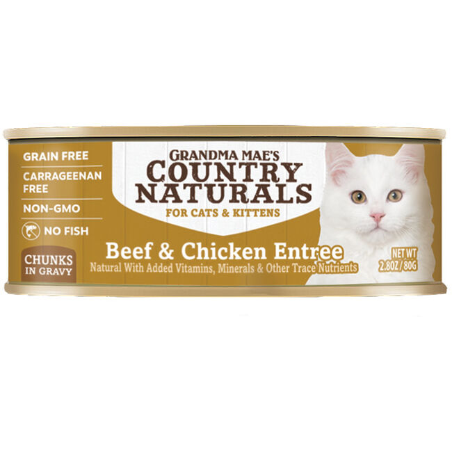 Grandma Mae's Cat Food - Beef & Chicken Chunks in Gravy image number null