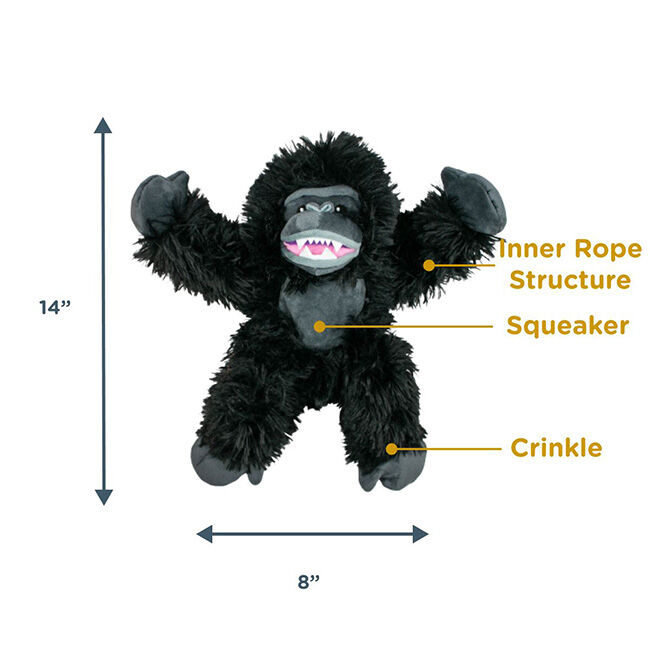 Tall Tails Rope Body Dog Toy - Gorilla image number null