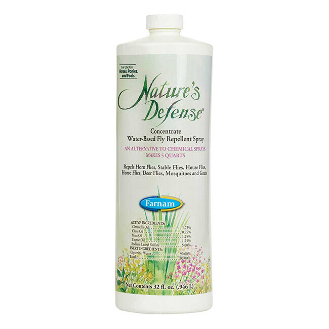 Farnam Nature's Defense Water-Based Fly Repellent Concentrate - 32 oz image number null
