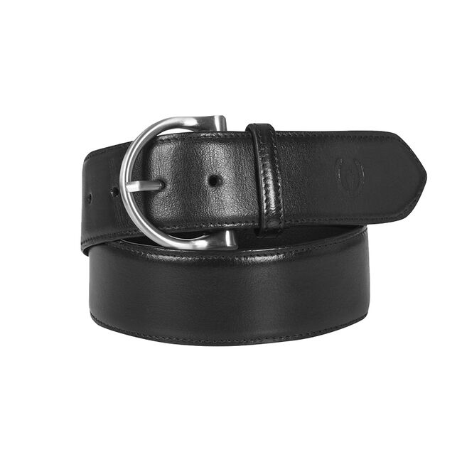 Kerrits Women\'s Black Leather Belt with Silver Round Buckle Kerrits Woodstock Leather Belt Obsidian Size: XL at Amazon  main image 3