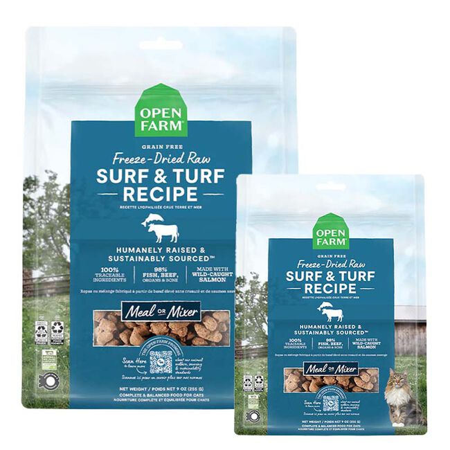 Open Farm Freeze-Dried Raw Cat Food - Surf & Turf Recipe image number null