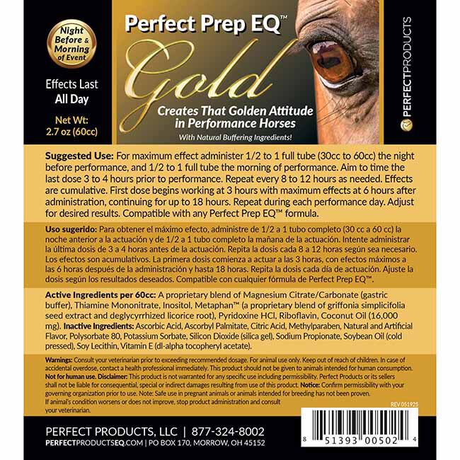 Perfect Products Perfect Prep EQ Gold Calming Paste - 60 cc Syringe image number null