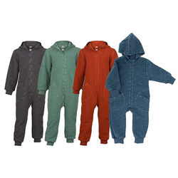 Engel Baby & Kid 100% Wool Hooded Overall with Zipper