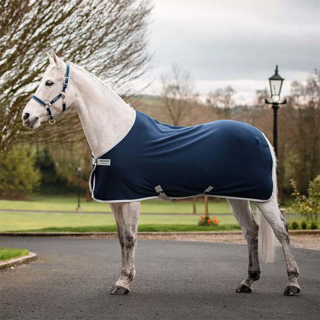 Horseware Amigo Jersey Cooler (No Fill) - Navy/Silver - Closeout image number null