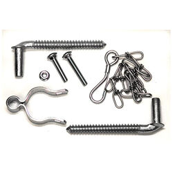 Behlen Gate Hardware Package - Two 5/8" x 6" Screw Hooks and One 1-5/8" Hinge