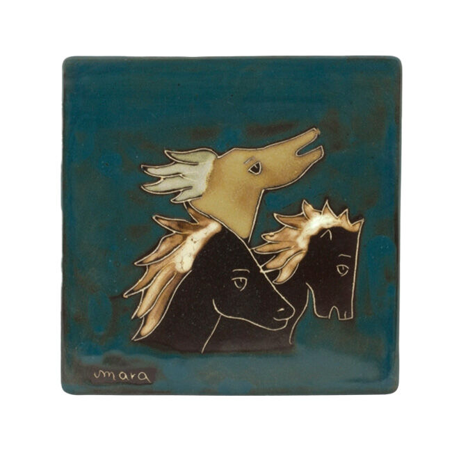 Galleyware Mara Stoneware Trivet - Horses image number null