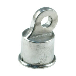 YardGard 2.44 in Galvanized Aluminum Chain Link Rail End Cap