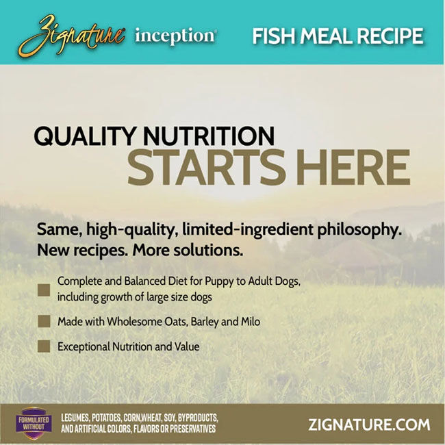 Zignature Inception Dog Food - Fish Recipe image number null