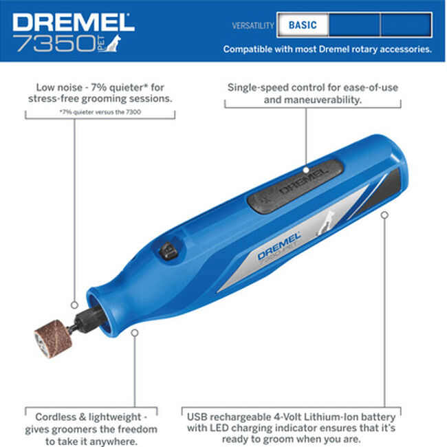 Dremel 7350-PET Cordless Rotary Tool Kit for Pets image number null