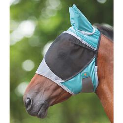 Shires Deluxe Fly Mask with Ears - Green