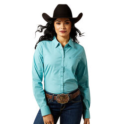 Ariat Women's Kirby Stretch Shirt - Aqua Sea