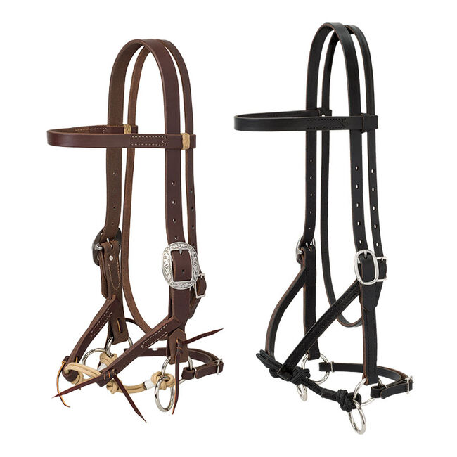 Weaver Justin Dunn Oiled Bitless Bridle image number null