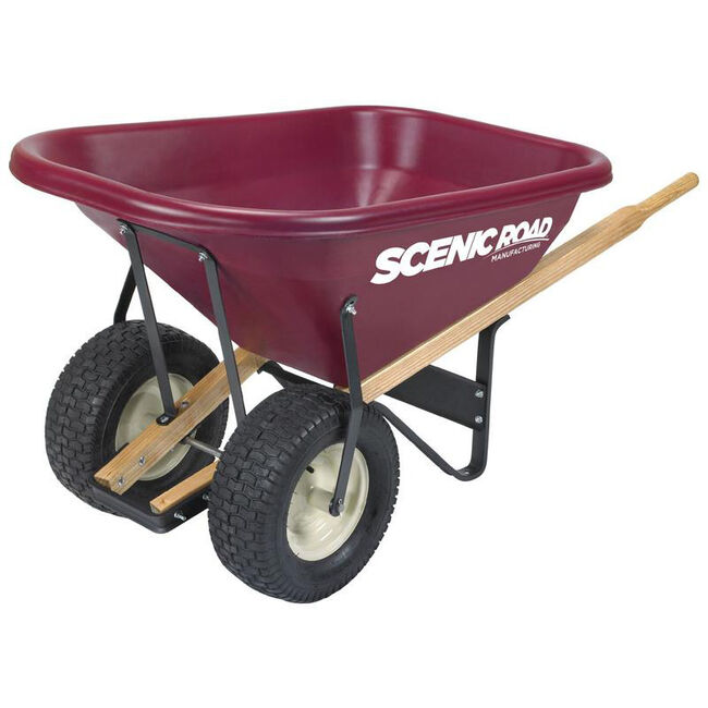 Scenic Road Dual Wheel 8 Cubic Foot Wheelbarrow image number null