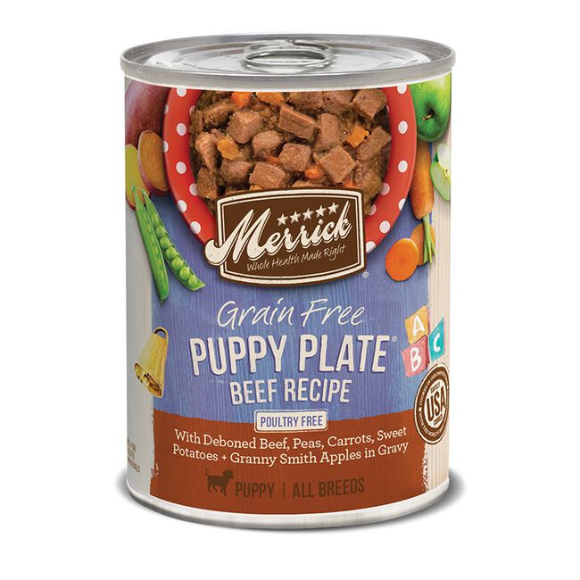 Merrick Grain Free Puppy Plate Texas Beef Canned Dog Food  image number null