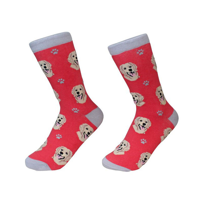 E&S Pets Unisex Novelty Crew Socks - Golden Retriever image number null