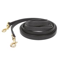 Nunn Finer Soft Grip Draw Reins with Snaps - Black