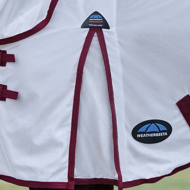 WeatherBeeta ComFiTec Essential Fly Sheet Combo - White/Maroon image number null