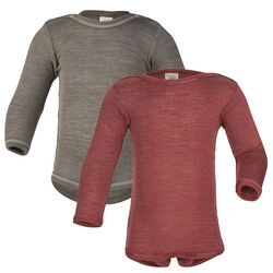 Engel Baby Wool/Silk Blend Long-Sleeve Bodysuit