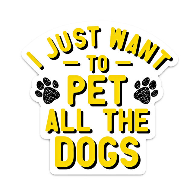 Bad Tags Sticker - I Just Want to Pet All the Dogs image number null