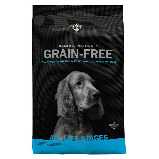 Diamond Naturals Grain-Free Whitefish & Sweet Potato Dry Dog Food - 28lb image number null