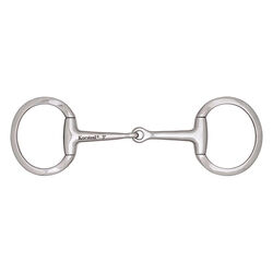 Korsteel Stainless Steel Medium Weight Solid Mouth Eggbutt Snaffle Bit