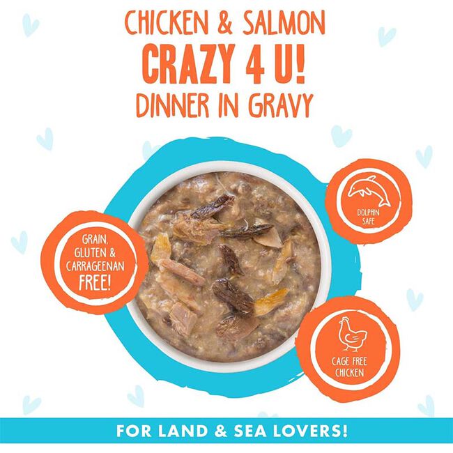 Weruva BFF OMG Cat Food - Crazy 4 U! Chicken & Salmon Dinner in Gravy - 5.5 oz image number null