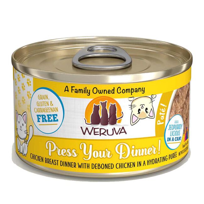 Weruva Cat Pate Cat Food - Press Your Dinner! Chicken Breast Dinner with Deboned Chicken in Hydrating Puree - 5.5 oz image number null