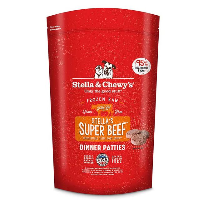 Stella and Chewy's Super Beef Frozen Raw Dinner Patties 12 lb