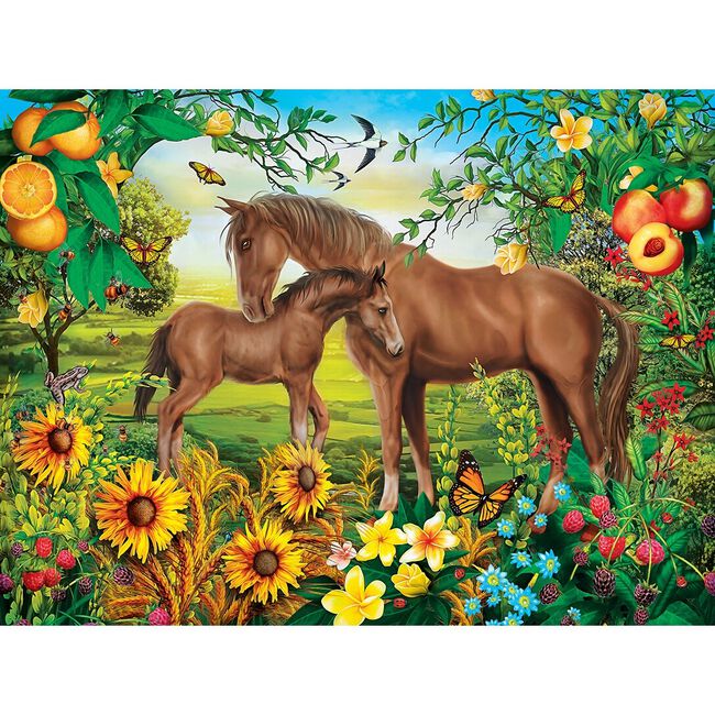 Green Acres EZ Grip Linen Textured Puzzle - "Neighs & Nuzzles"  image number null
