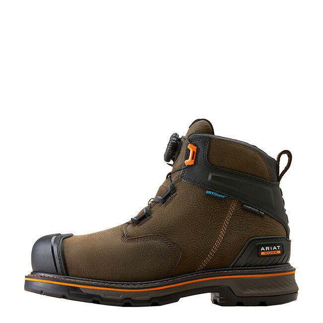 Ariat Men's Stump Jumper 6" BOA Waterproof Composite Toe Work Boot - Iron Coffee image number null
