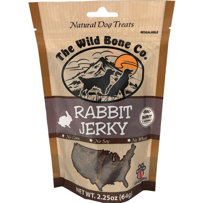 The Wild Bone Company Rabbit Jerky Natural Dog Treat image number null