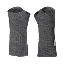 Ruskovilla Wool Fleece Wrist Warmers - Gray