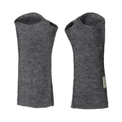 Ruskovilla Unisex 100% Organic Merino Wool Fleece Wrist Warmers - Gray
