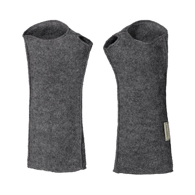 Ruskovilla Gray Wool Wrist Warmers image number null