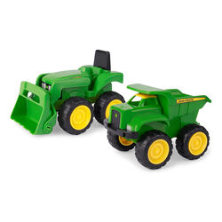 TOMY John Deere 6" Sandbox Toy Set with Toy Truck & Toy Tractor