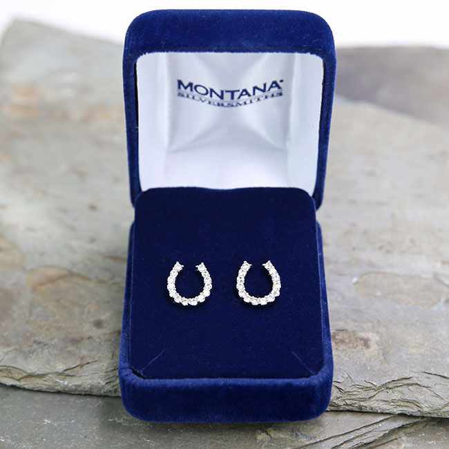 Montana Silversmiths Tiny Rider Post Earrings image number null