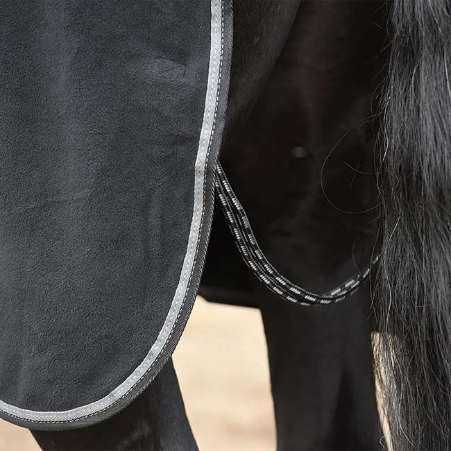 WeatherBeeta Anti-Static Fleece Cooler with Standard Neck - Black/Silver image number null