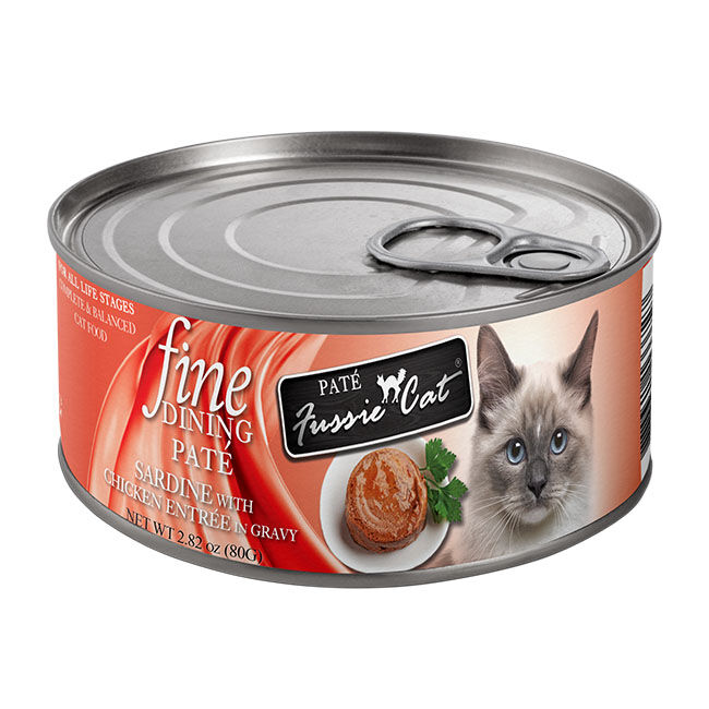 Fussie Cat Fine Dining Pate - Sardine with Chicken Entree in Gravy - 2.82 oz image number null