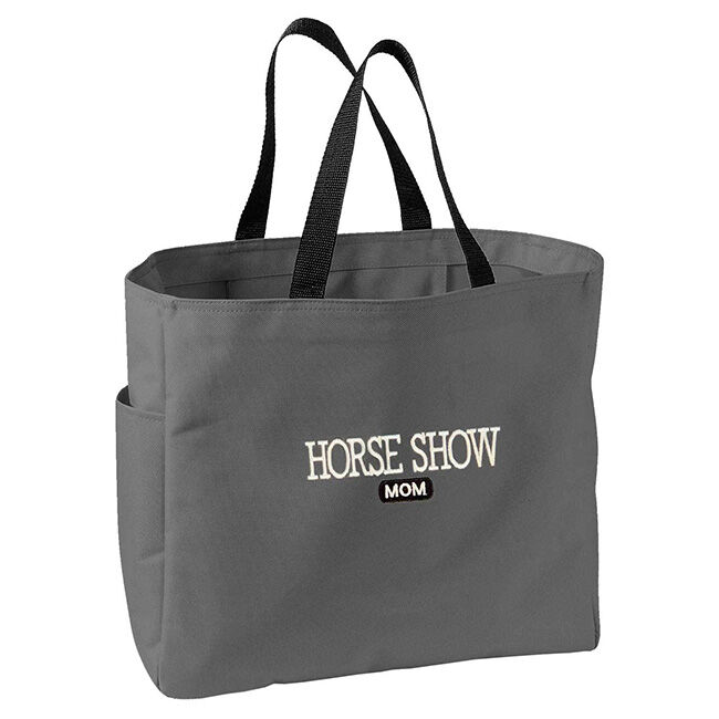 Stirrups Clothing Tote Bag - Horse Show Mom - Charcoal image number null
